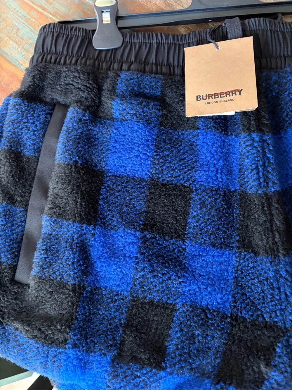NWT Burberry Dimitri Check Joggers size Large